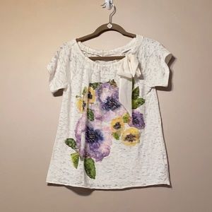 DKNY Jeans Ivory Top, Small